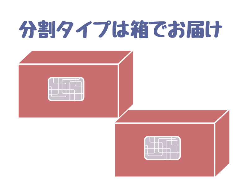 エアウィーヴのベッドマットレス　分割タイプは箱でお届け